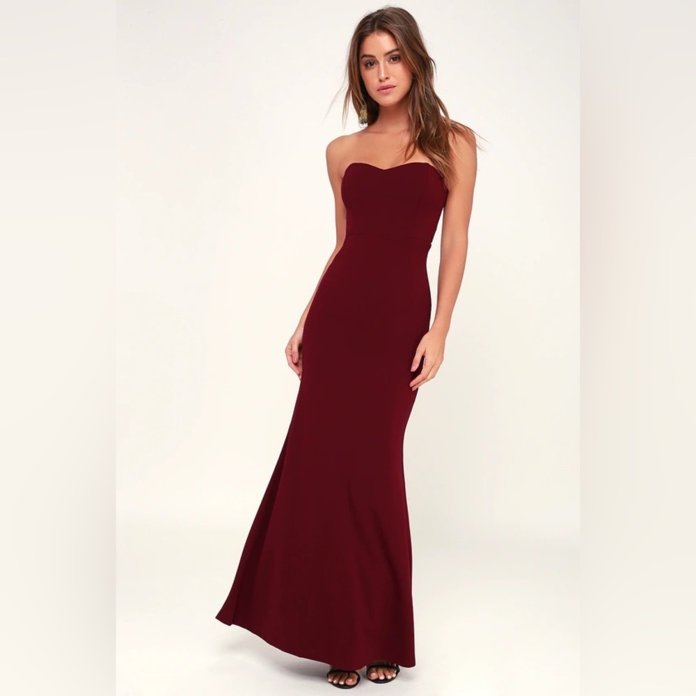 Lulus Burgundy Sleeveless Maxi Dress